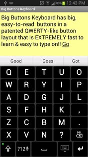 Big Buttons Keyboard Standard 1.8.4. Скриншот 1