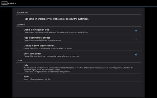 Hide Bar 2.6. Скриншот 2