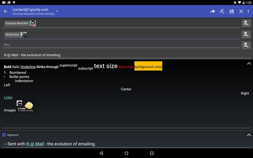 K-@ Mail 1.16. Скриншот 10
