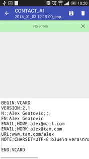 Контакты VCF 5.0.79. Скриншот 8