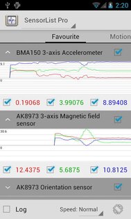 Sensor List 4.0.1. Скриншот 1
