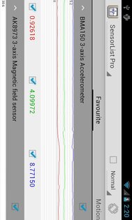 Sensor List 4.0.1. Скриншот 2