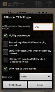 FBReader TTS+ Plugin 3.7.4. Скриншот 3