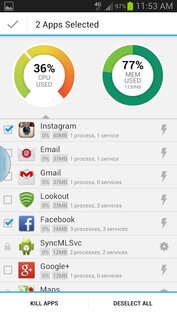 Zapper Task Killer 1.6.1. Скриншот 3