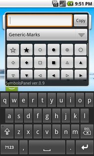 SymbolsPanel 0.9g. Скриншот 1