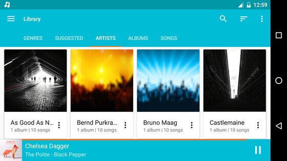 Shuttle Music Player 2.0.17. Скриншот 6