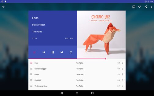 Shuttle Music Player 2.0.17. Скриншот 8