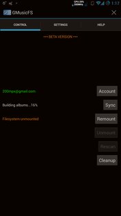 GMusicFS 0.9.6.1 beta. Скриншот 3