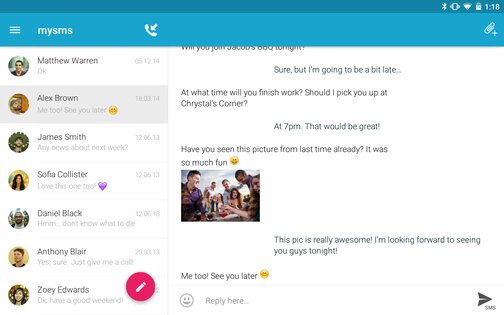 mysms – синхронизация SMS с ПК 7.1.1. Скриншот 1