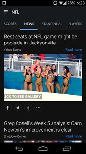 Yahoo! Sportacular 5.10.6. Скриншот 10