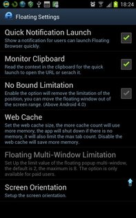 Floating Browser 1.1.4. Скриншот 4