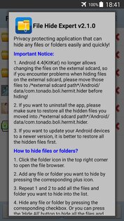 Файл Скрыть Эксперт 4.0.0. Скриншот 7