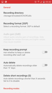 Call Recorder ACR 35.0. Скриншот 7