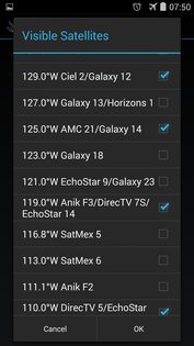 SatFinder Lite 4.0.0. Скриншот 9