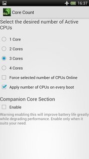 Tegra Overclock 1.6.9 Alpha. Скриншот 3