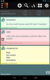 Skinny Note Lite 1.6.0. Скриншот 2