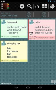 Skinny Note Lite 1.6.0. Скриншот 3