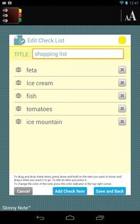 Skinny Note Lite 1.6.0. Скриншот 4