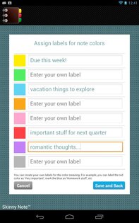 Skinny Note Lite 1.6.0. Скриншот 6