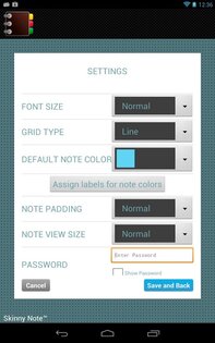 SkinnyNote Lite 1.7.0. Скриншот 7