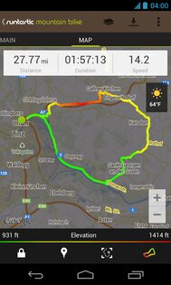 Runtastic Mountain Bike GPS 3.6.2. Скриншот 4