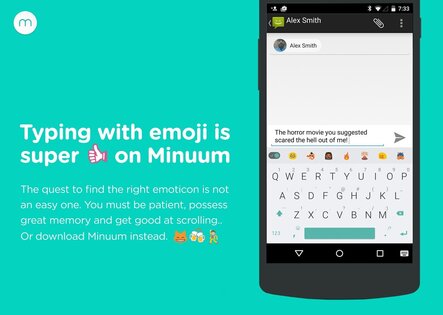 Minuum Keyboard Free + Emoji 3.5.2. Скриншот 3