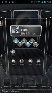 Next Launcher Theme Carbon HD 3.0. Скриншот 4