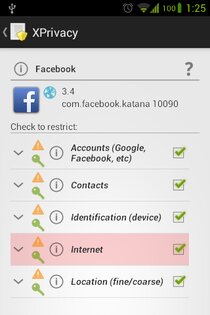 XPrivacy 1.9. Скриншот 1
