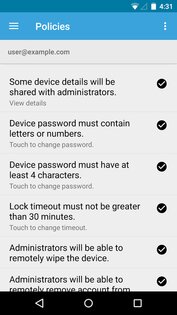 Google Apps Device Policy 17.87.03. Скриншот 3