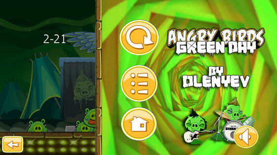 Angry Birds Green Day. Скриншот 2