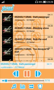 Shake music player 1.04. Скриншот 3