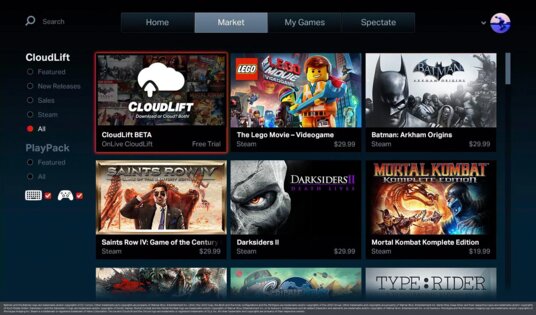 OnLive 1.4.8. Скриншот 2