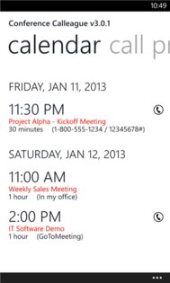 Conference Calleague 3.5.0.0. Скриншот 1