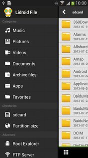 Lidroid File Explorer root es 4.2.3. Скриншот 1