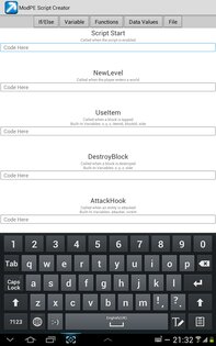 ModPE Creator 0.5 alpha. Скриншот 2