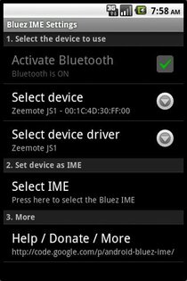 Bluez IME 1.20. Скриншот 1