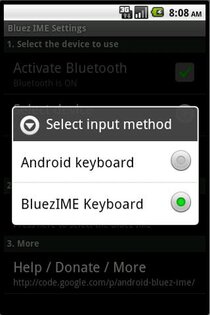 Bluez IME 1.20. Скриншот 2