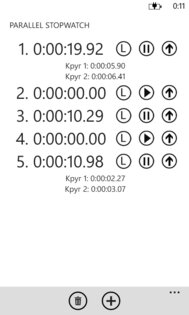 Parallel Stopwatch 0.1.1. Скриншот 1