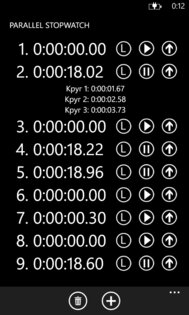 Parallel Stopwatch 0.1.1. Скриншот 2