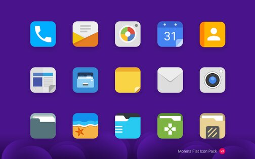 Morena - Flat Icon Pack 3.1.0. Скриншот 7