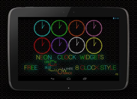 Neon Clock Widgets 1.3.0. Скриншот 1