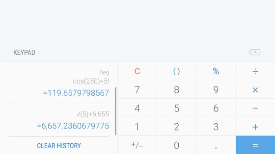 Samsung Калькулятор 12.5.10.18. Скриншот 4