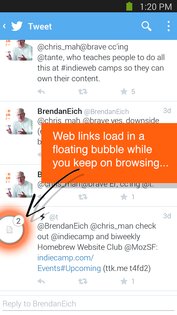 Link Bubble 1.9.58. Скриншот 1