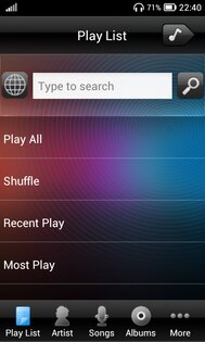 FTouch Music Player 1.18. Скриншот 4