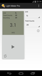 Lightmeter 1.5.3. Скриншот 1