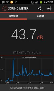 Android Sound Meter 1.6. Скриншот 7