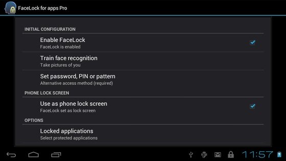 FaceLock for apps 2.9.1. Скриншот 2