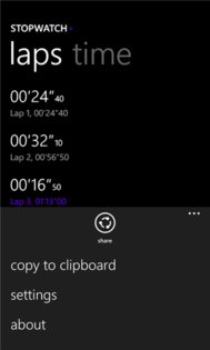 Stopwatch+. Скриншот 3