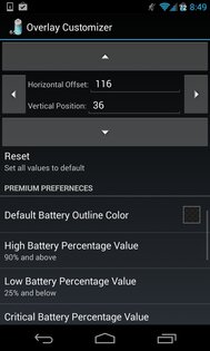 Battery Overlay Percent 1.2.4. Скриншот 6
