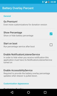 Battery Overlay Percent 1.2.4. Скриншот 3